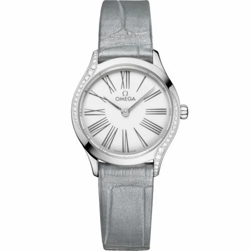 Omega Mini Trésor Quartz 26 Stainless Steel - Diamond / White Enamel 428.18.26.60.04.001 (42818266004001)